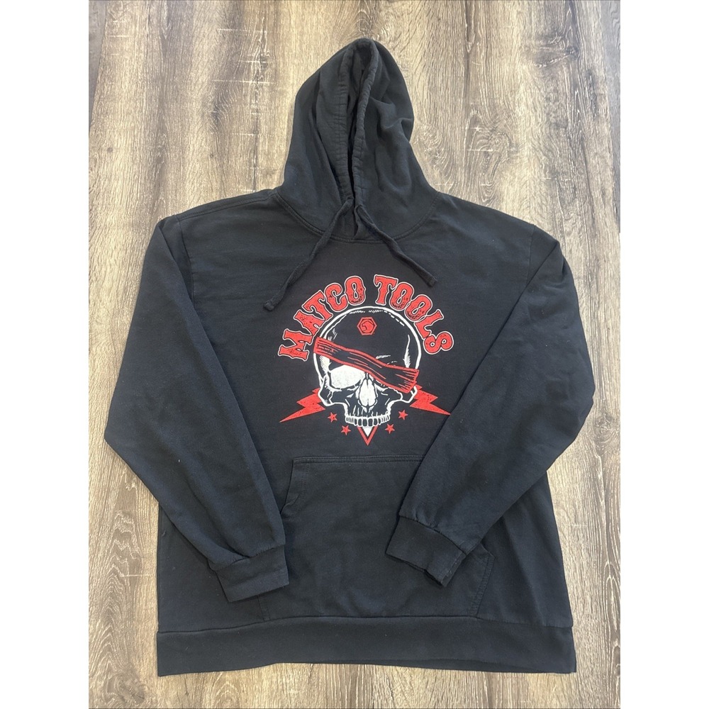 Matco Tools Black Pullover Hoodie Sweatshirt Long‎ Sleeve Men's Size XL
